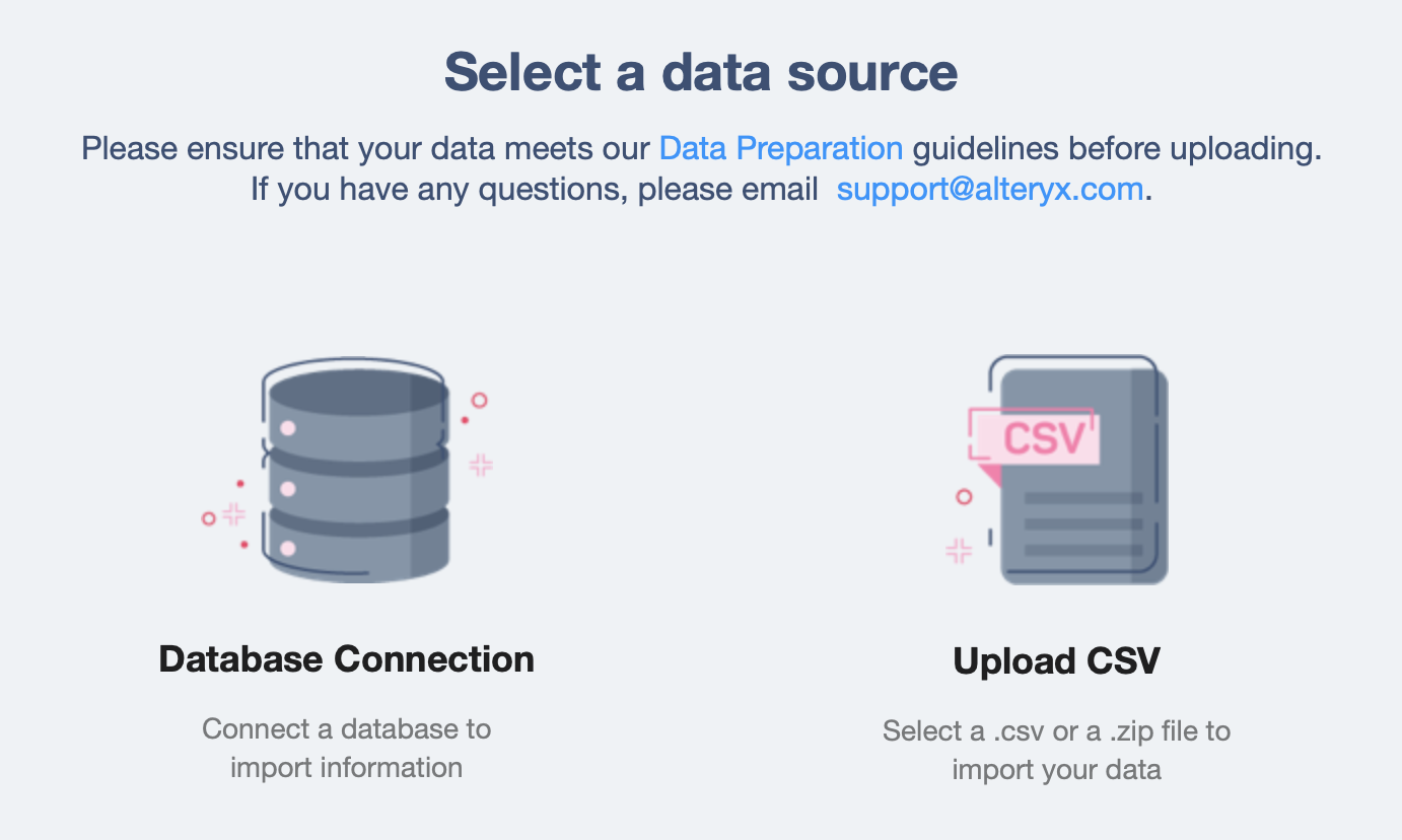 Select a data source screen