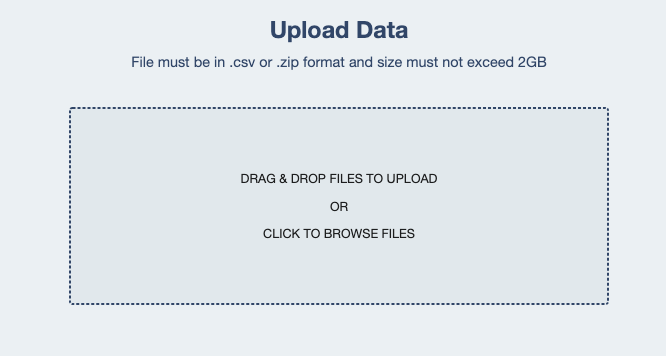 Drag and drop files box