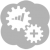 Gray Icon with Marketo logo + gear inside